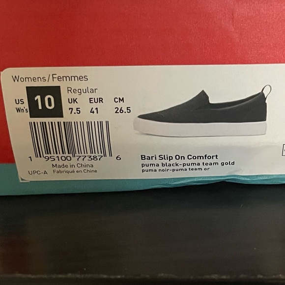 Puma Black and White Slip-On Loafers Size 10 they are new in box! - Picture 10 of 10